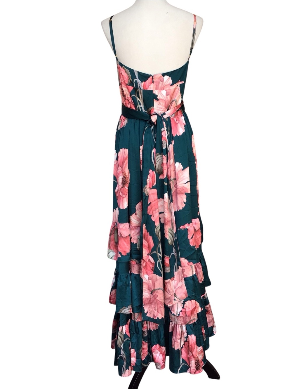Hutch Guthrie Maxi Dress in Emerald Vining Painted Floral NEW - Picture 8 of 10